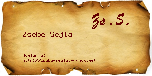 Zsebe Sejla névjegykártya